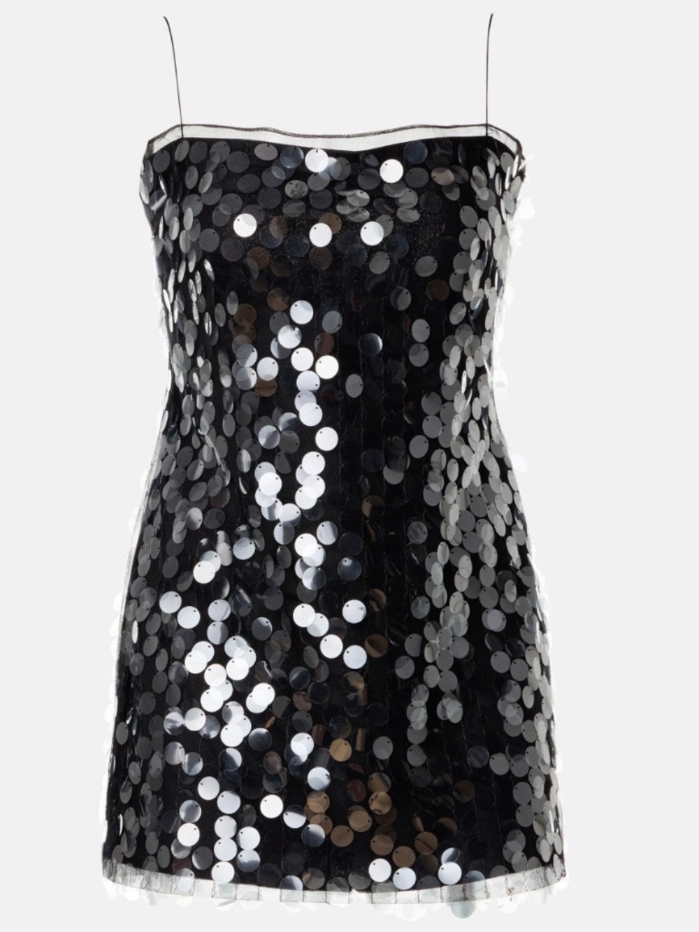 16Arlington 16 Arlington FIA Black Sequin Sequined Mini Tulle Dress UK 10 = US 6